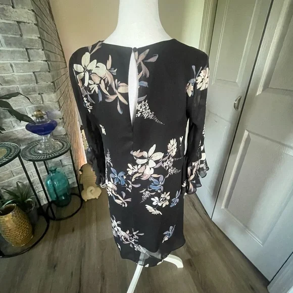 Calvin Klein Black Floral Women's Dress - Picture 7 of 9